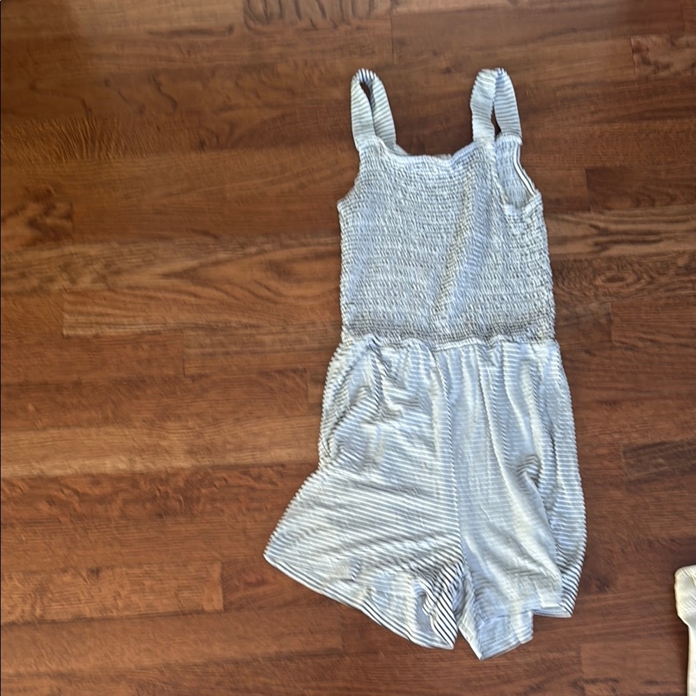 Kids Striped Gray Jumpsuit